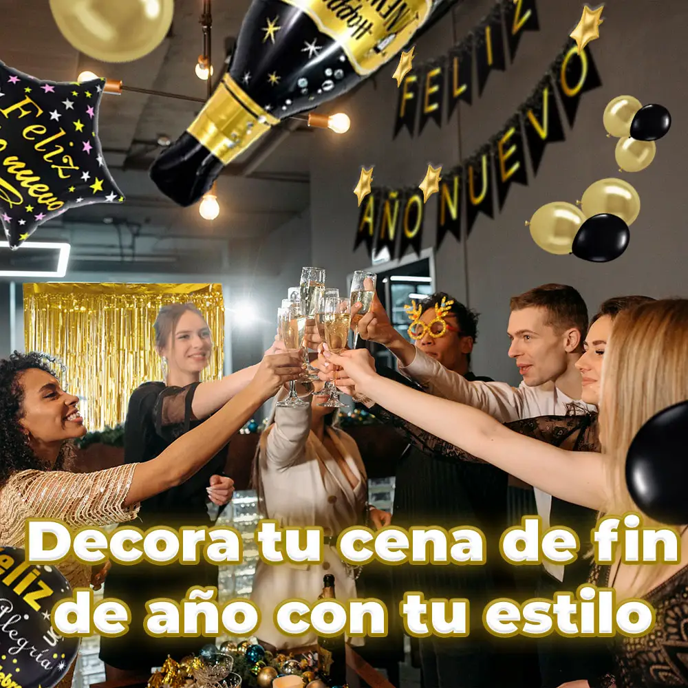 Set de Globos de Fiesta Año Nuevo: Elegancia para Celebrar - Imagen 3