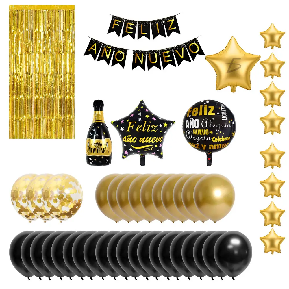 Set de Globos de Fiesta Año Nuevo: Elegancia para Celebrar - Imagen 5