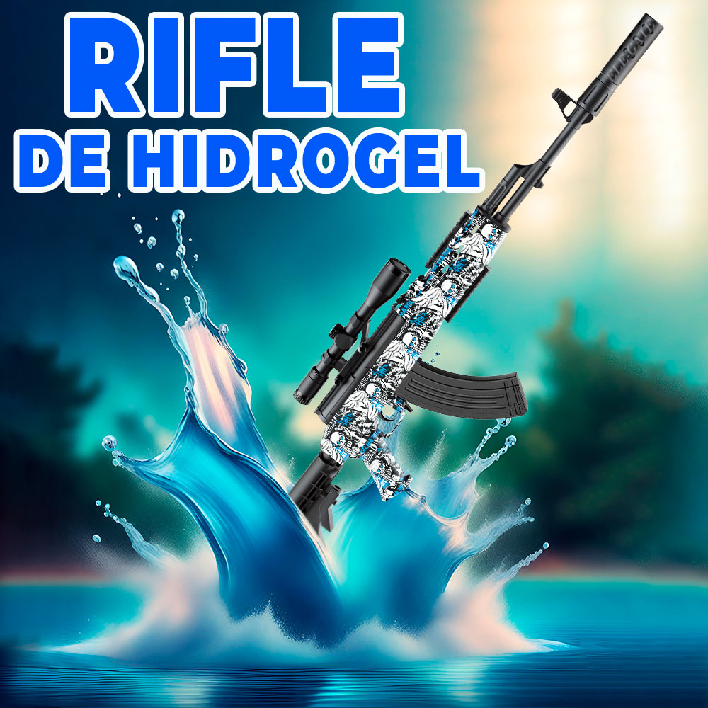 Pistola De Hidrogel Con 500 Bolitas De Gel, Bateria, Mira