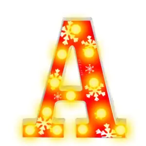 Letra A de Navidad en Rojo - Toque Festivo y Detalles de Alta Calidad