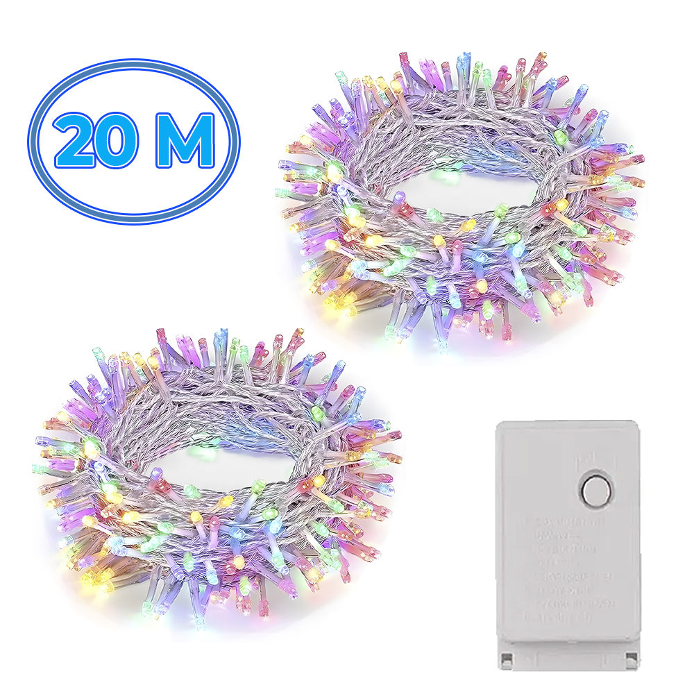 Guirnalda LED de Colores - Deslumbra con una Cascada de 20 Metros de Luces Vibrantes. - Image 3