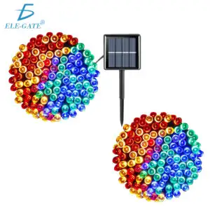 Serie de luces solares multicolor de 10 m con 100 LED