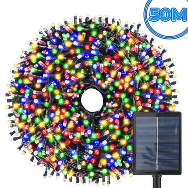 Guirnalda Solar de 50 Metros con 500 Luces LED RGB - Image 3