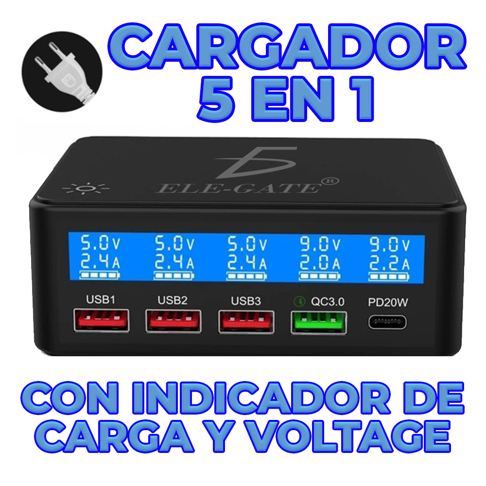 Cargador de coche súper rápido tipo C, 66 W+65 W+20 W QC3.0 y PD3.0 5  puertos incorporado 4 pies cable USB C cargador de coche carga rápida para
