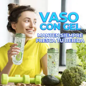 Vaso Térmico con Diseño Divertido de Aguacate - Capacidad de 400ml con Enfriador de Hidrogel