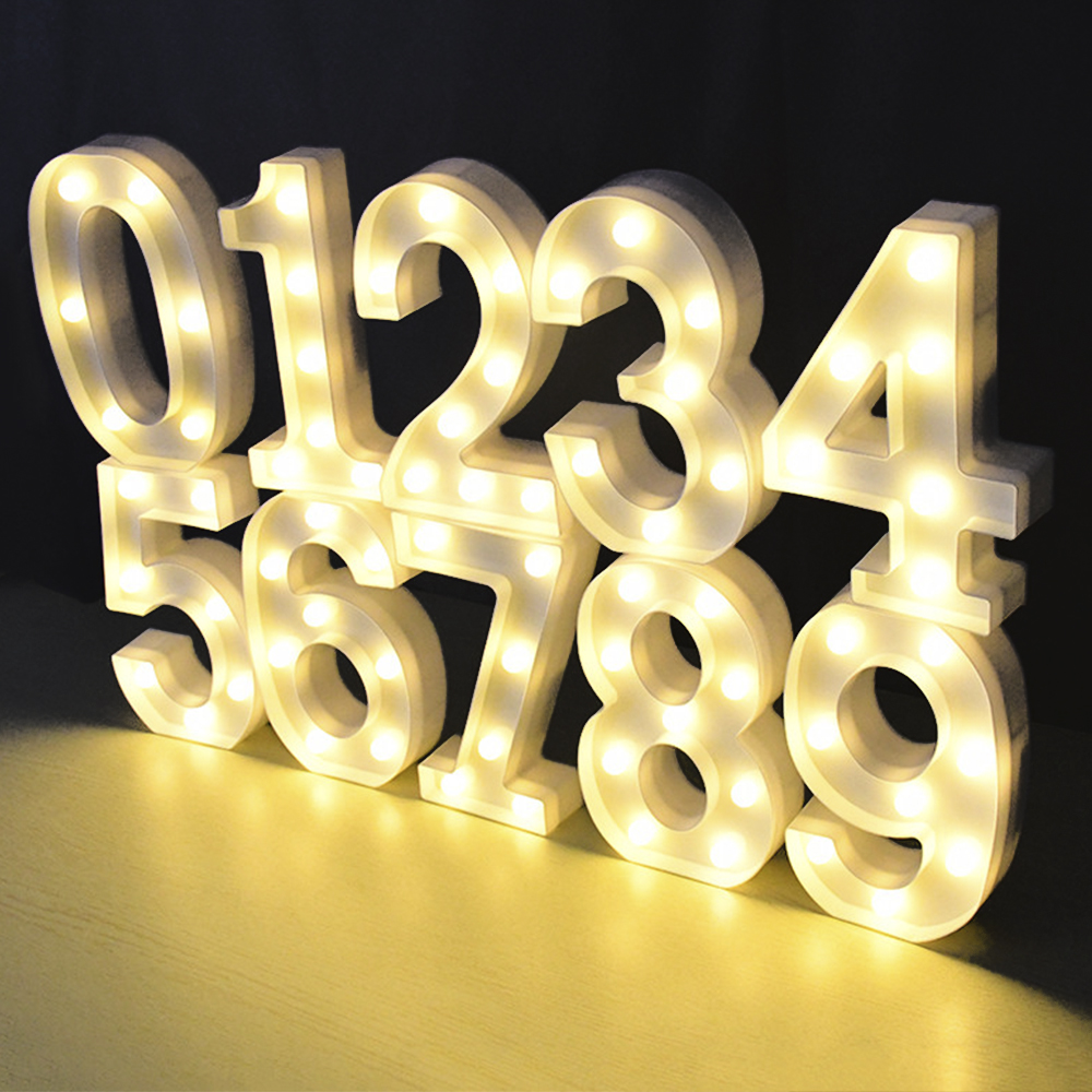 Números de luz LED 8, Números LED