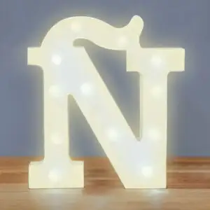 Led Letras Ñ 3d Luces Foco Lampara Decora Abecedario