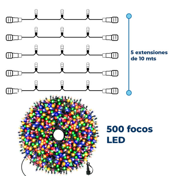 Luces LED RGB de 500 Luces en 50 Metros - Image 4