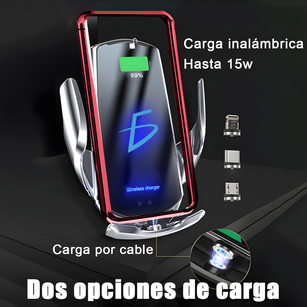 TEUOPIOE Cargador inalámbrico para coche alimentado por USB soporte para  teléfono de automóvil cargador inteligente con sensor para auto – Yaxa  Costa Rica