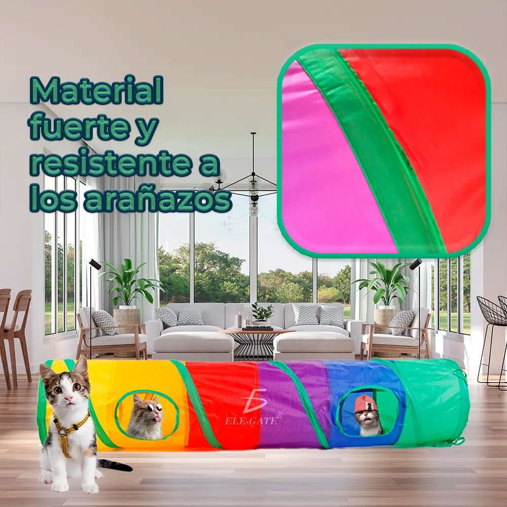 Túnel para Gato Plegable y Colorido - Imagen 3