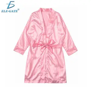 Bata Tipo Kimono de Satén para Mujer