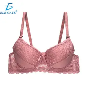 Brasier con Encaje Trasparente de Espalda Copa Completa