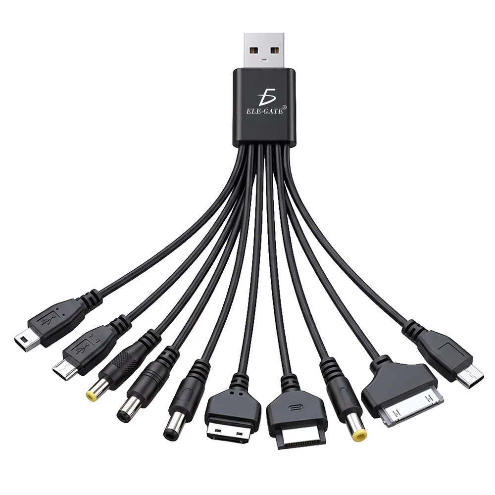 Cable de Carga USB 10 en 1 Portátil y Compatible con Varios Dispositivos, 20 cm - Imagen 3