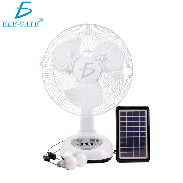 Ventilador 12 Pulgadas De Panel Solar con Ajuste de 3 velocidades  y Batería de Larga duración