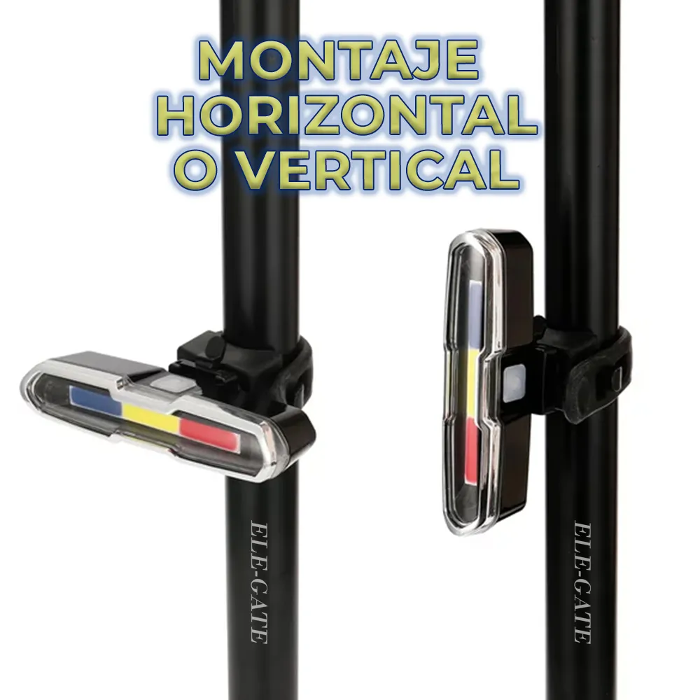 Luz Tricolor para Bicicleta con 4 Horas de Uso Continuo - Imagen 3