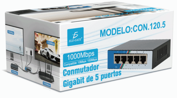 Conmutador Gigabit Switch Poe con 5 Puertos Rj45 1000 Mbps - Image 5