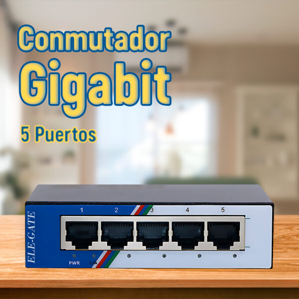 Conmutador Gigabit Switch Poe con 5 Puertos Rj45 1000 Mbps - Image 2