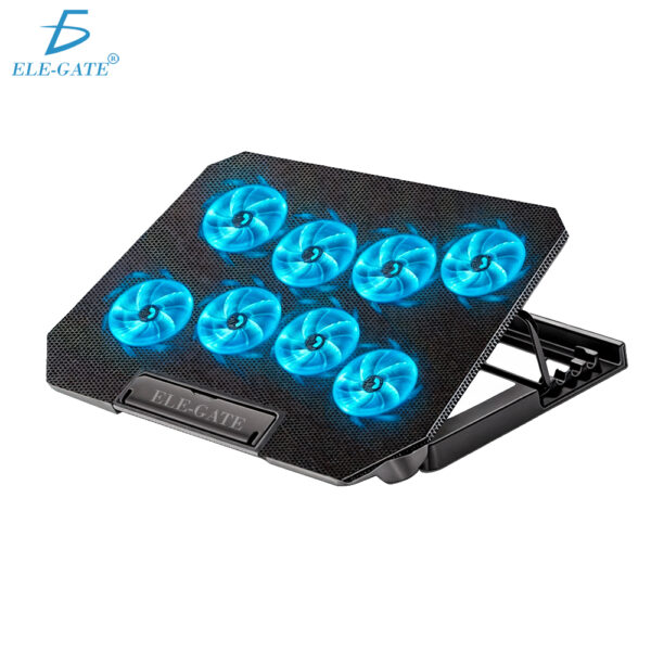 Base Enfriadora para Laptop de 12" a 15.6" Con 8 Ventiladores y Dos Salidas Usb