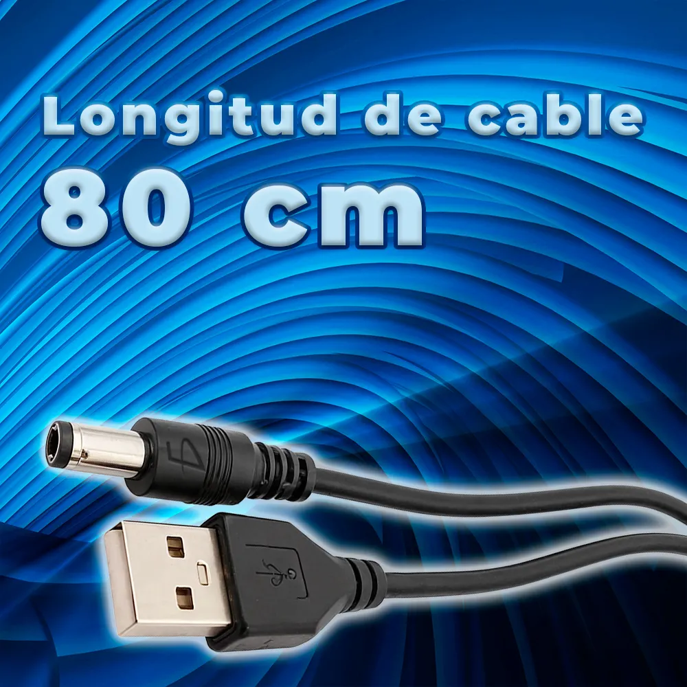 Cable de Alimentación USB a 5.5x 2.5mm 5V a 0.5A - Imagen 4