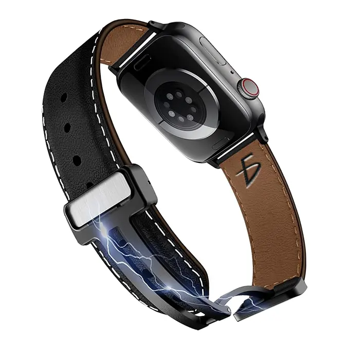 Correa de Piel Plegable Magnética Tipo Apple Watch de 38-41mm - Imagen 3