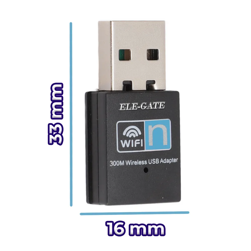 Adaptador USB Wifi Velocidad 300 Mbps 2.4 GHz - Imagen 4