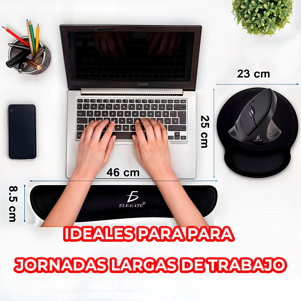 Kit Gamer Confort Incluye 1 Mouse Vertical , 1 Mouse Pad y 1 Almohadilla Vertical para Teclado - Imagen 4