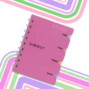 Libreta Rayada A5 con 80 hojas Portada Plastificada y 4 Separadores