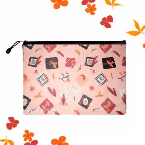 Sobre de Lona con Estampado en Tendencia Impermeable y con Cierre