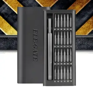 Kit de Destornillador Magnético Multiusos de 24 puntas con Herramientas de Mango Desmontable.