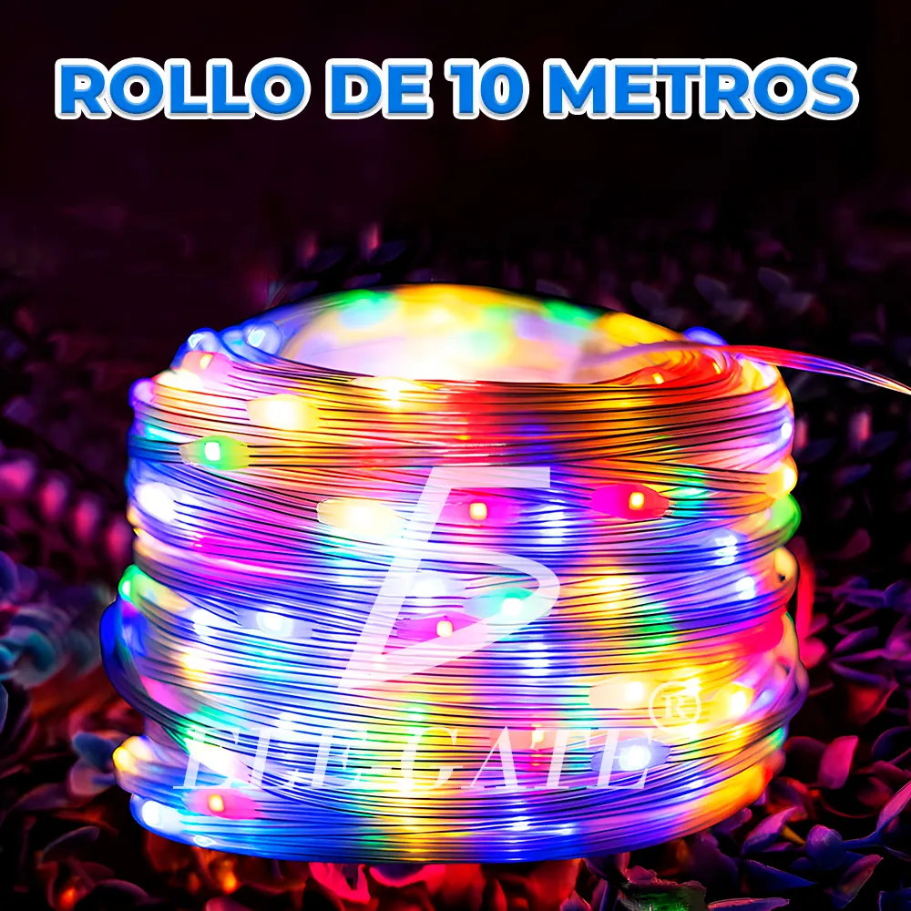 Cadena De Luces Led RGB 10 Metros incluye Control y Bluetooth - Imagen 4