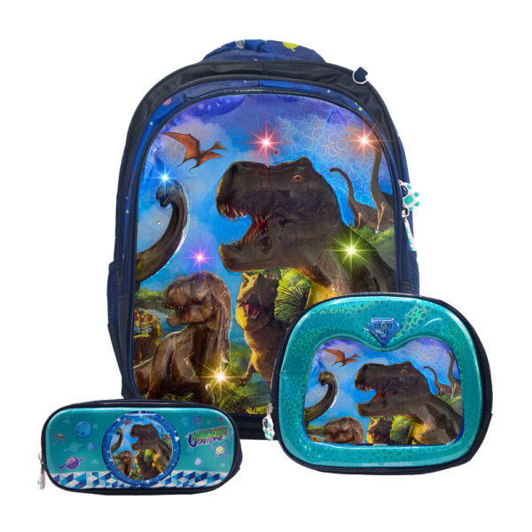 Set de Mochila Galáctica Escolar con Lapicera y Lonchera Térmica con Luces Leds RGB - Image 11