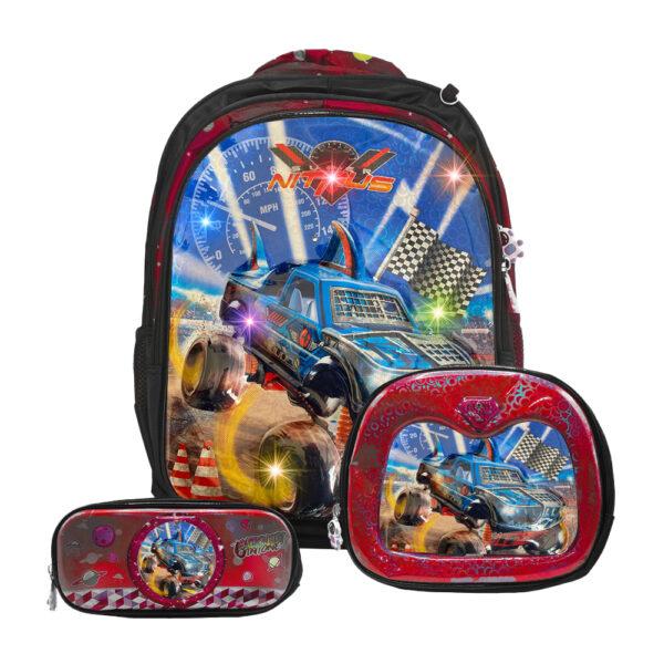 Set de Mochila Galáctica Escolar con Lapicera y Lonchera Térmica con Luces Leds RGB - Image 9