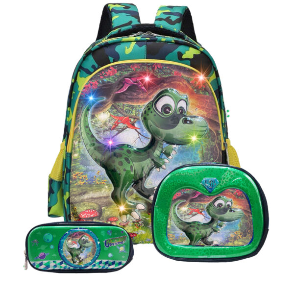 Set de Mochila Galáctica Escolar con Lapicera y Lonchera Térmica con Luces Leds RGB - Image 8