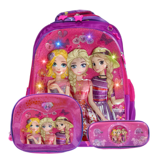 Set de Mochila Galáctica Escolar con Lapicera y Lonchera Térmica con Luces Leds RGB - Image 5