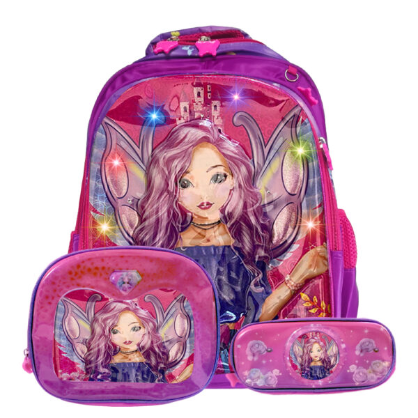 Set de Mochila Galáctica Escolar con Lapicera y Lonchera Térmica con Luces Leds RGB - Image 4