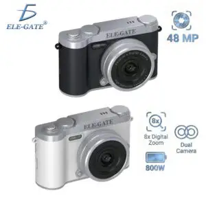 Cámara de Bolsillo 48 Mega Pixeles con Video 1080p con Flash Cámara Selfie y Reproductor MP3