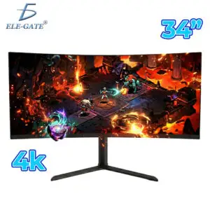 Monitor de 34 Pulgadas Pantalla Curva LED 180Hz Gamer Pantalla Ancha 4K