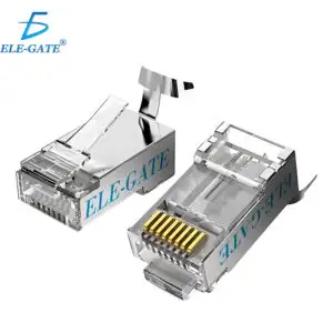 Plug Rj45 Cat7 Paquete 100 PZS con Blindaje de Aluminio