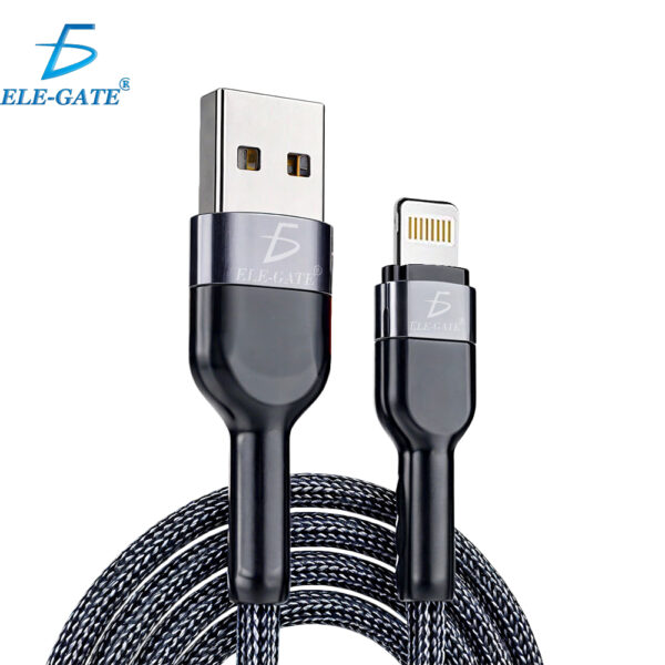 Cable de Carga de Cuerda USB a Lightning con Cabeza Reforzada