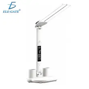 Lámpara De Mesa 7W 3 Modos Luz De Escritorio Regulable con Puerto De Carga USB y Dos Cajones Multiusos