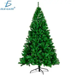 Árbol de Navidad Artificial Verde 210 cm con Base Metálica