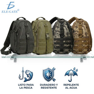 Bolsa de Pecho Táctica para Hombre | Mochila de Hombro Impermeable Multifuncional para Pesca, Senderismo y Actividades al Aire Libre