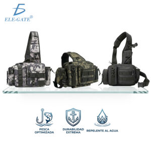 Bolsa Multifuncional para Aparejos de Pesca Impermeable Bolsa de Hombro o Cintura de Gran Capacidad