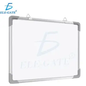 Pizarrón Blanco Doble Cara 40x60cm Imantado con Argollas de Montaje de Pared