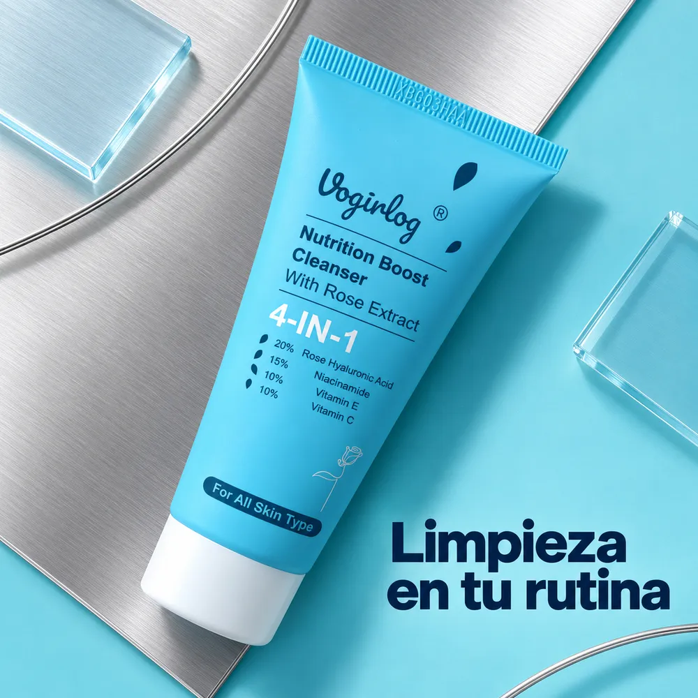 Limpiador Facial en Crema 4 en 1 con Extracto de Rosa - Imagen 3