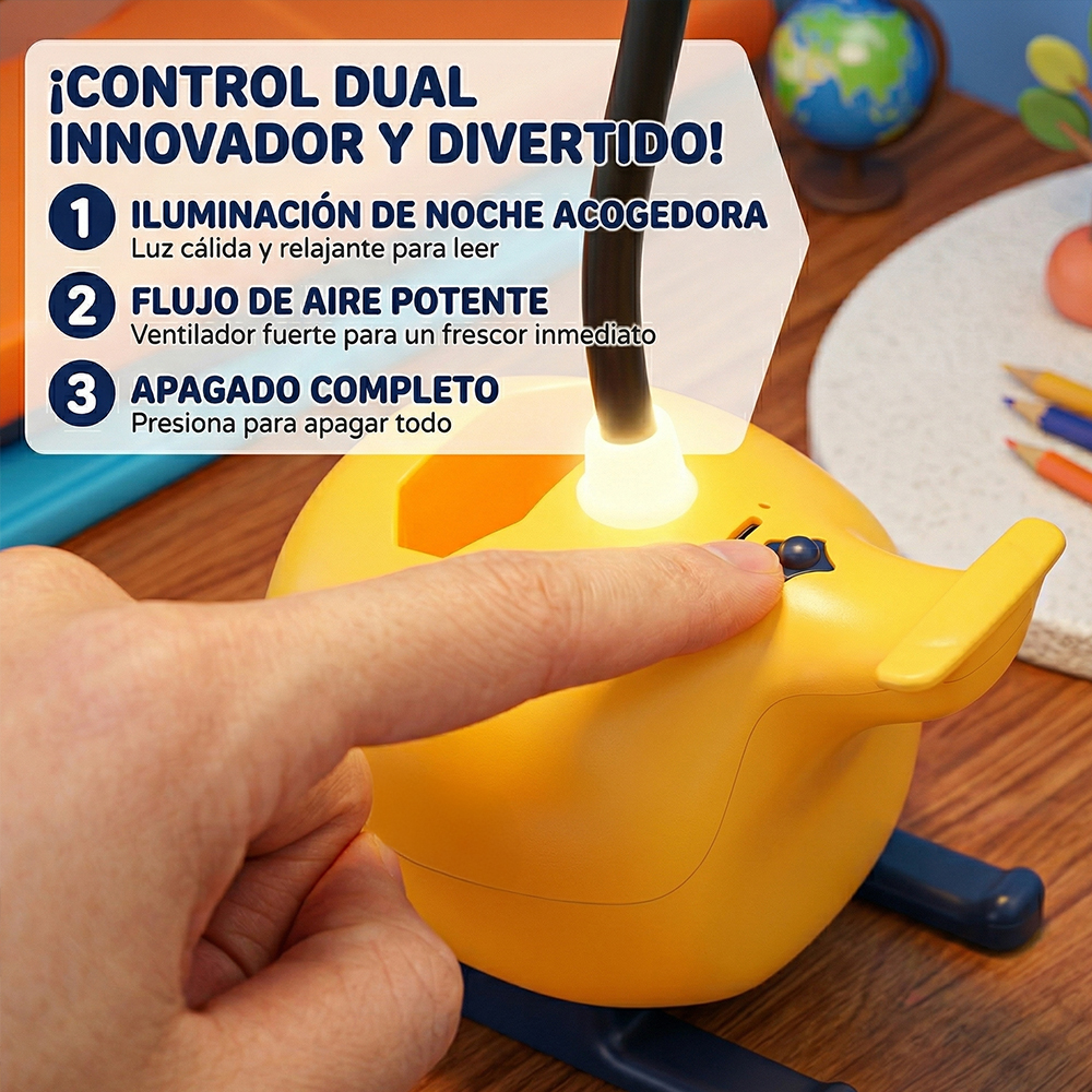 Lámpara Ventilador 2 en 1 Tipo Helicóptero con Organizador - Image 3