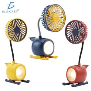Lámpara Ventilador 2 en 1 Tipo Helicóptero con Organizador