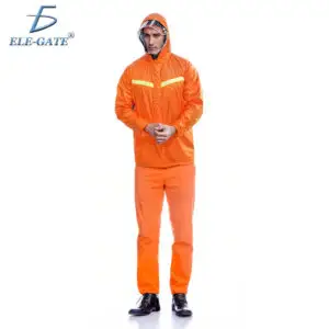 Impermeable de 2 Piezas con Visera Color Fosforescente