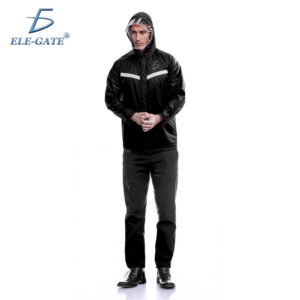 Impermeable de 2 Piezas con Visera y Bandas Reflectivas