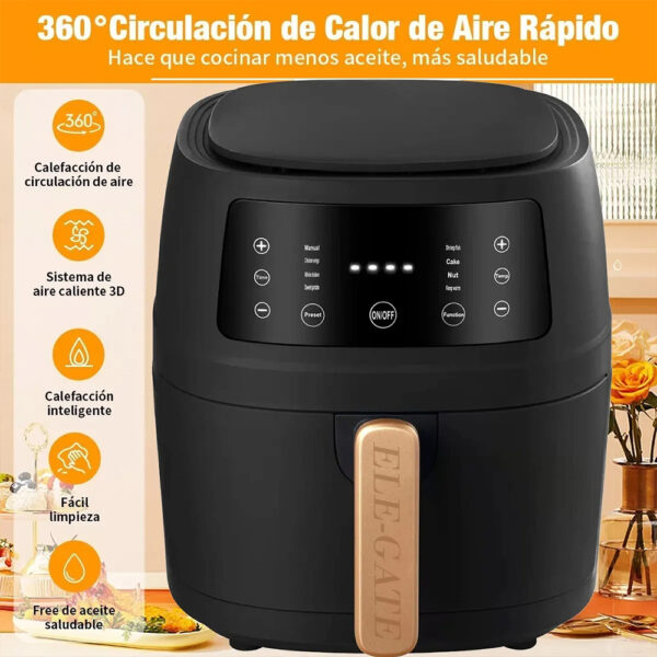 Freidora de Aire Digital 8 Litros Negra 2400W - Image 3